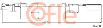 Cable Pull, parking brake COFLE 92.10.4231