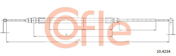 COFLE 92.10.4234 Cable Pull, parking brake