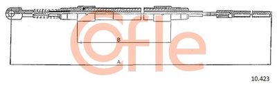 Cable Pull, parking brake COFLE 92.10.423