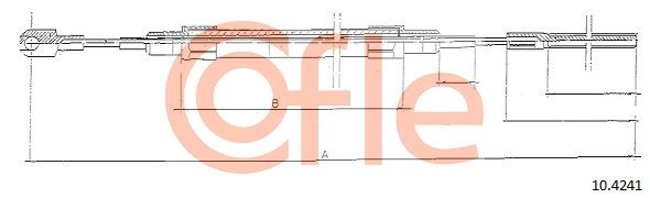 COFLE 92.10.4241 Cable Pull, parking brake