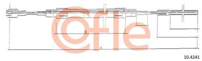 Cable Pull, parking brake COFLE 92.10.4241
