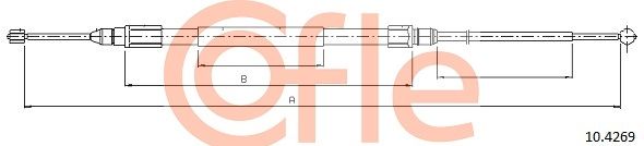 COFLE 92.10.4269 Cable Pull, parking brake