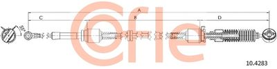 Cable Pull, manual transmission COFLE 92.10.4283