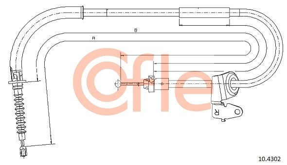 COFLE 92.10.4302 Cable Pull, parking brake