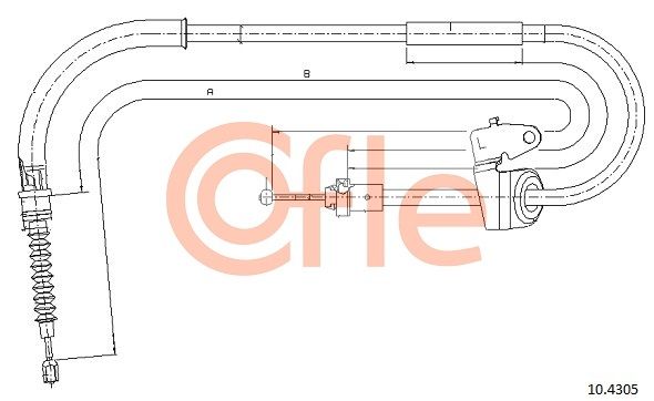 COFLE 92.10.4305 Cable Pull, parking brake
