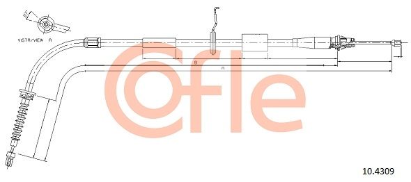 COFLE 92.10.4309 Cable Pull, parking brake