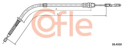 Cable Pull, parking brake COFLE 92.10.4310