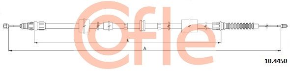 COFLE 92.10.4450 Cable Pull, parking brake