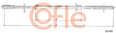 Cable Pull, parking brake COFLE 92.10.450