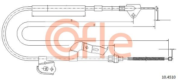 COFLE 92.10.4510 Cable Pull, parking brake