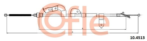 COFLE 92.10.4513 Cable Pull, parking brake