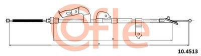 Cable Pull, parking brake COFLE 92.10.4513