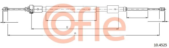 COFLE 92.10.4525 Cable Pull, parking brake