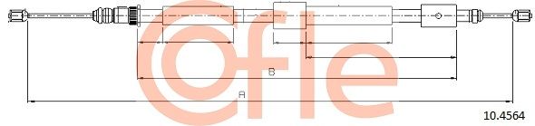 COFLE 92.10.4564 Cable Pull, parking brake