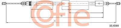 Cable Pull, parking brake COFLE 92.10.4564