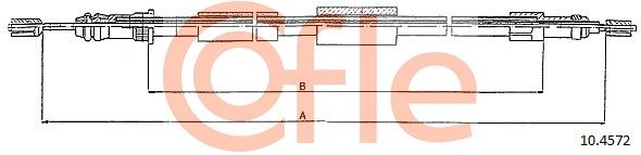 COFLE 92.10.4572 Cable Pull, parking brake