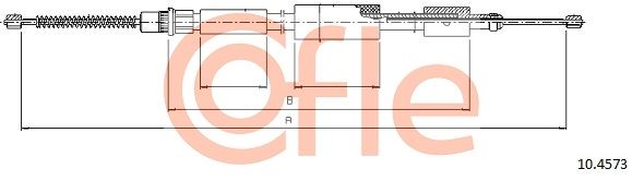 COFLE 92.10.4573 Cable Pull, parking brake