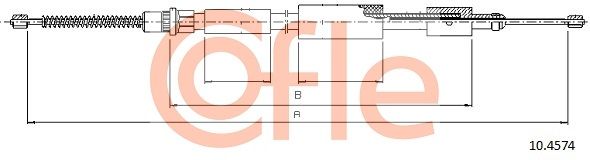 COFLE 92.10.4574 Cable Pull, parking brake