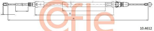 COFLE 92.10.4612 Cable Pull, parking brake