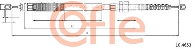 Cable Pull, parking brake COFLE 92.10.4653