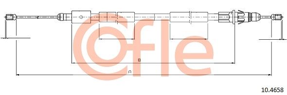 COFLE 92.10.4658 Cable Pull, parking brake