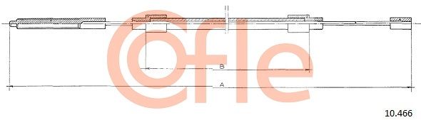 COFLE 92.10.466 Cable Pull, parking brake