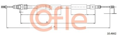 Cable Pull, parking brake COFLE 92.10.4662