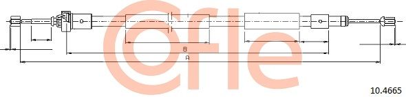 COFLE 92.10.4665 Cable Pull, parking brake