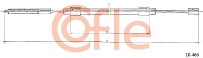 Cable Pull, parking brake COFLE 92.10.466