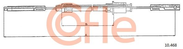 COFLE 92.10.468 Cable Pull, parking brake
