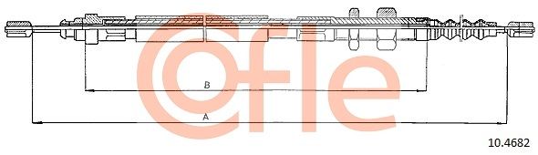 COFLE 92.10.4682 Cable Pull, parking brake