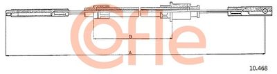Cable Pull, parking brake COFLE 92.10.468