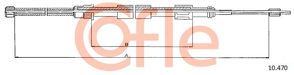 COFLE 92.10.470 Cable Pull, parking brake