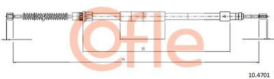 Cable Pull, parking brake COFLE 92.10.4701