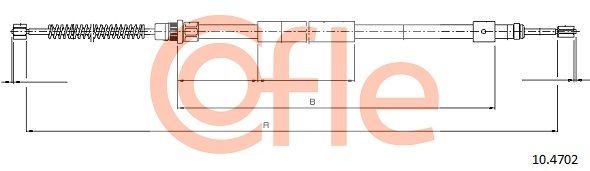 COFLE 92.10.4702 Cable Pull, parking brake