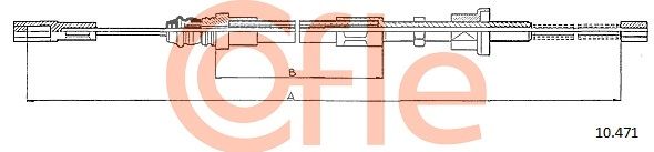 COFLE 92.10.471 Cable Pull, parking brake