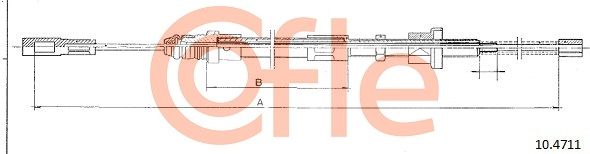 COFLE 92.10.4711 Cable Pull, parking brake