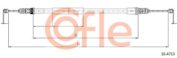 COFLE 92.10.4713 Cable Pull, parking brake