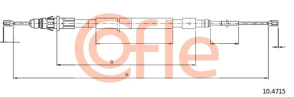 COFLE 92.10.4715 Cable Pull, parking brake