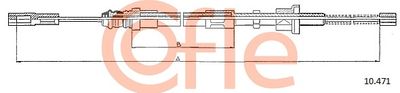 Cable Pull, parking brake COFLE 92.10.471