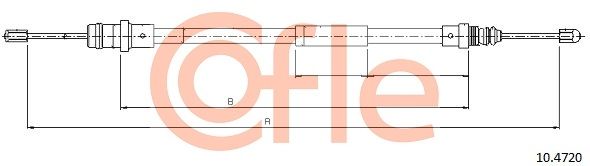 COFLE 92.10.4720 Cable Pull, parking brake