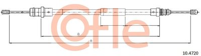 Cable Pull, parking brake COFLE 92.10.4720