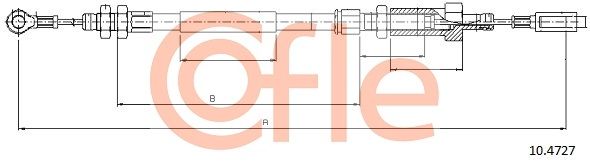 COFLE 92.10.4727 Cable Pull, parking brake