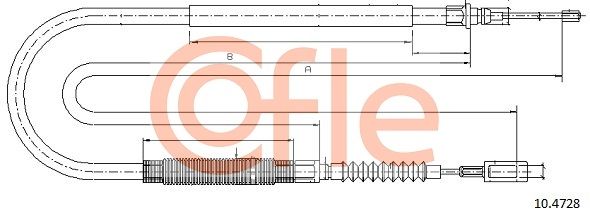 COFLE 92.10.4728 Cable Pull, parking brake
