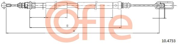 COFLE 92.10.4733 Cable Pull, parking brake