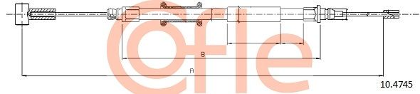 COFLE 92.10.4745 Cable Pull, parking brake