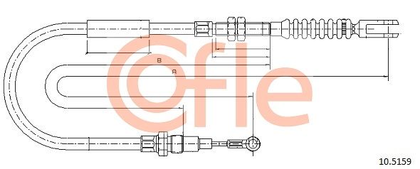 COFLE 92.10.5159 Cable Pull, parking brake