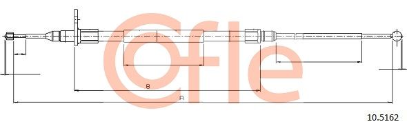 COFLE 92.10.5162 Cable Pull, parking brake