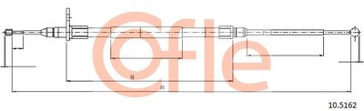 Cable Pull, parking brake COFLE 92.10.5162