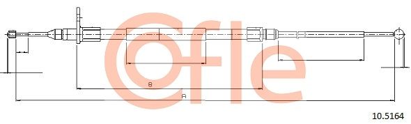 COFLE 92.10.5164 Cable Pull, parking brake